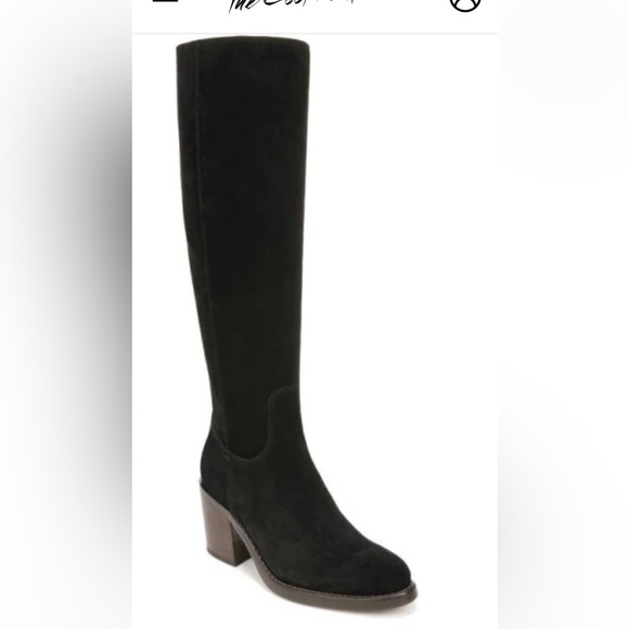 New! Sam Edelman Shale Black Suede
Tall Boot Block Heel Sz 7.5‎ $275 - Picture 1 of 5